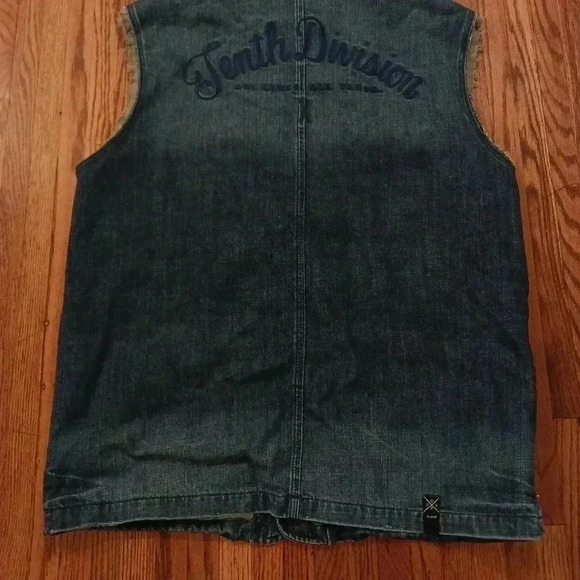 10.Deep Mens Denim Vest Size XL - Picture 5 of 7